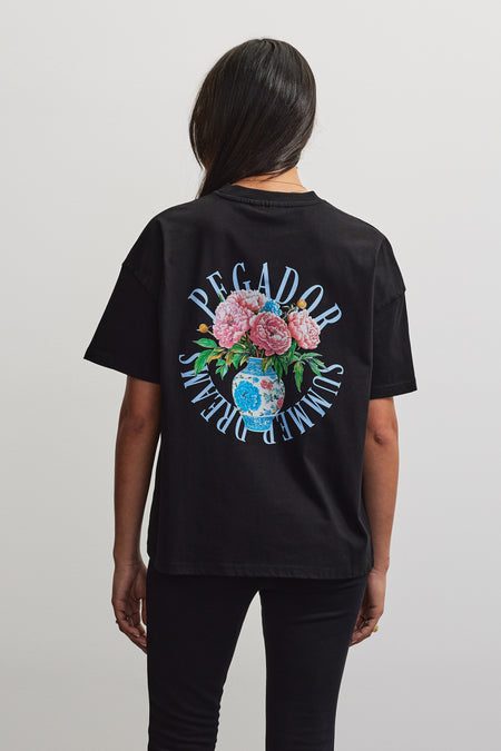 Olargues Heavy Oversized Tee Washed Black