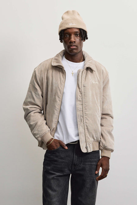 Clusone Cord Bomber Jacket Beige