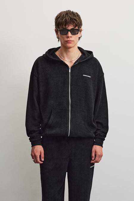 Mezzano Oversized Soft Rib Jacket Black