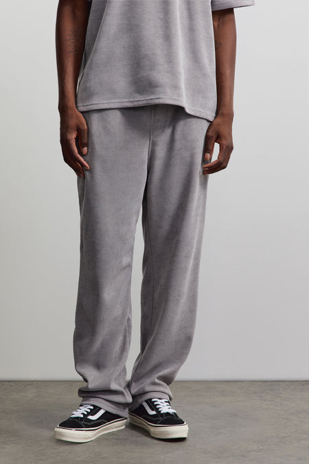 Mezzano Wide Soft Rib Pants Grey