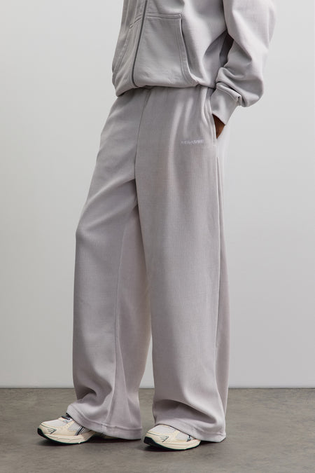 Noli Wide Soft Rib Pants Sky Grey