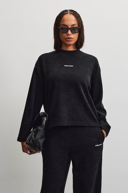 Noli Soft Rib Oversized Longsleeve Black
