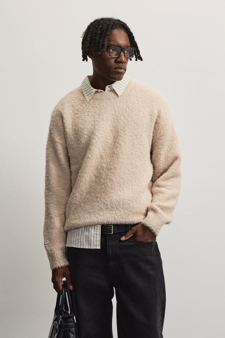 Hanko Oversized Boucle Knit Sweater Cream