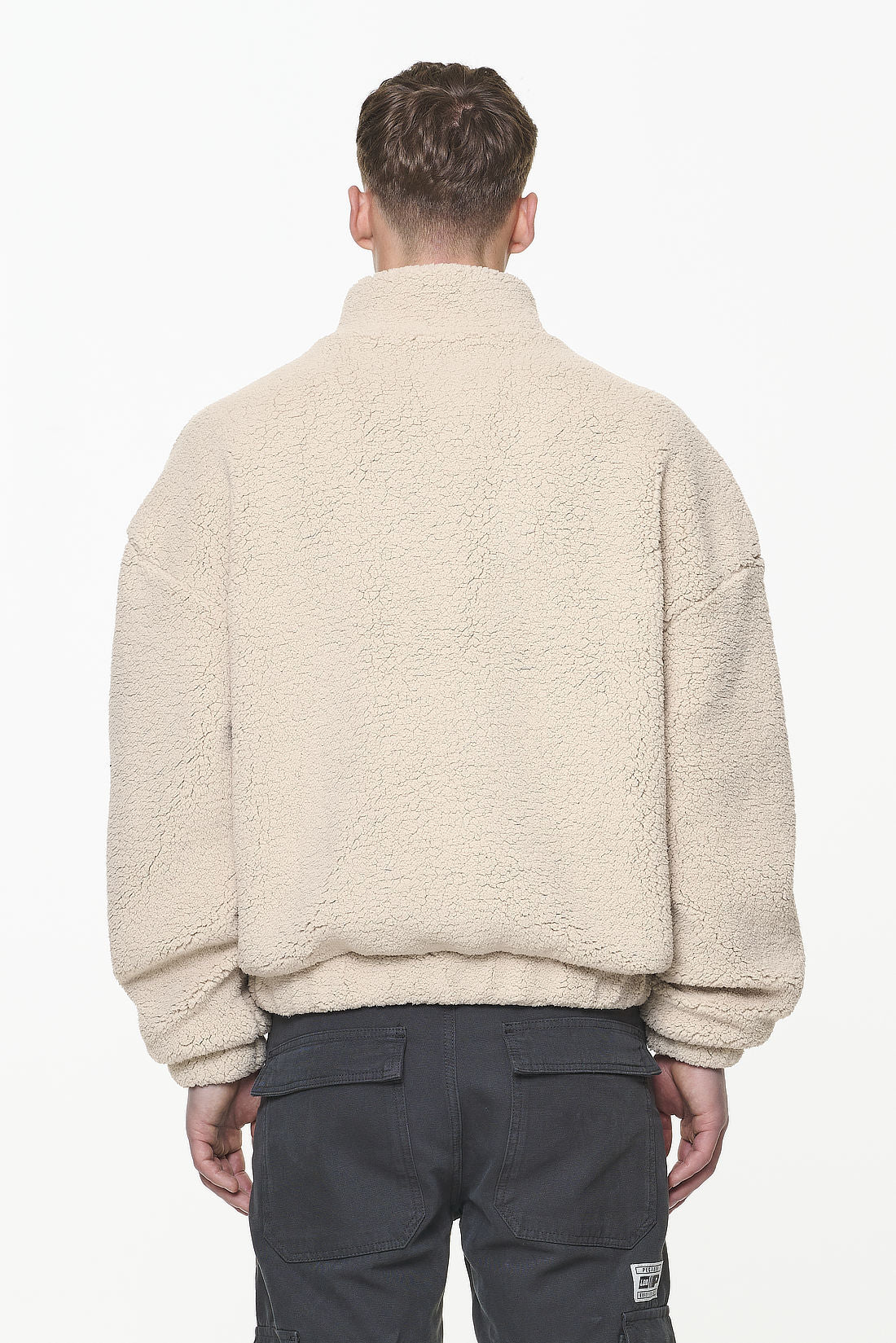 Pegador Puka Teddy Half Zip Sweater Kingdom Beige Gegenansicht aus der Built to Last Kollektion für Herren