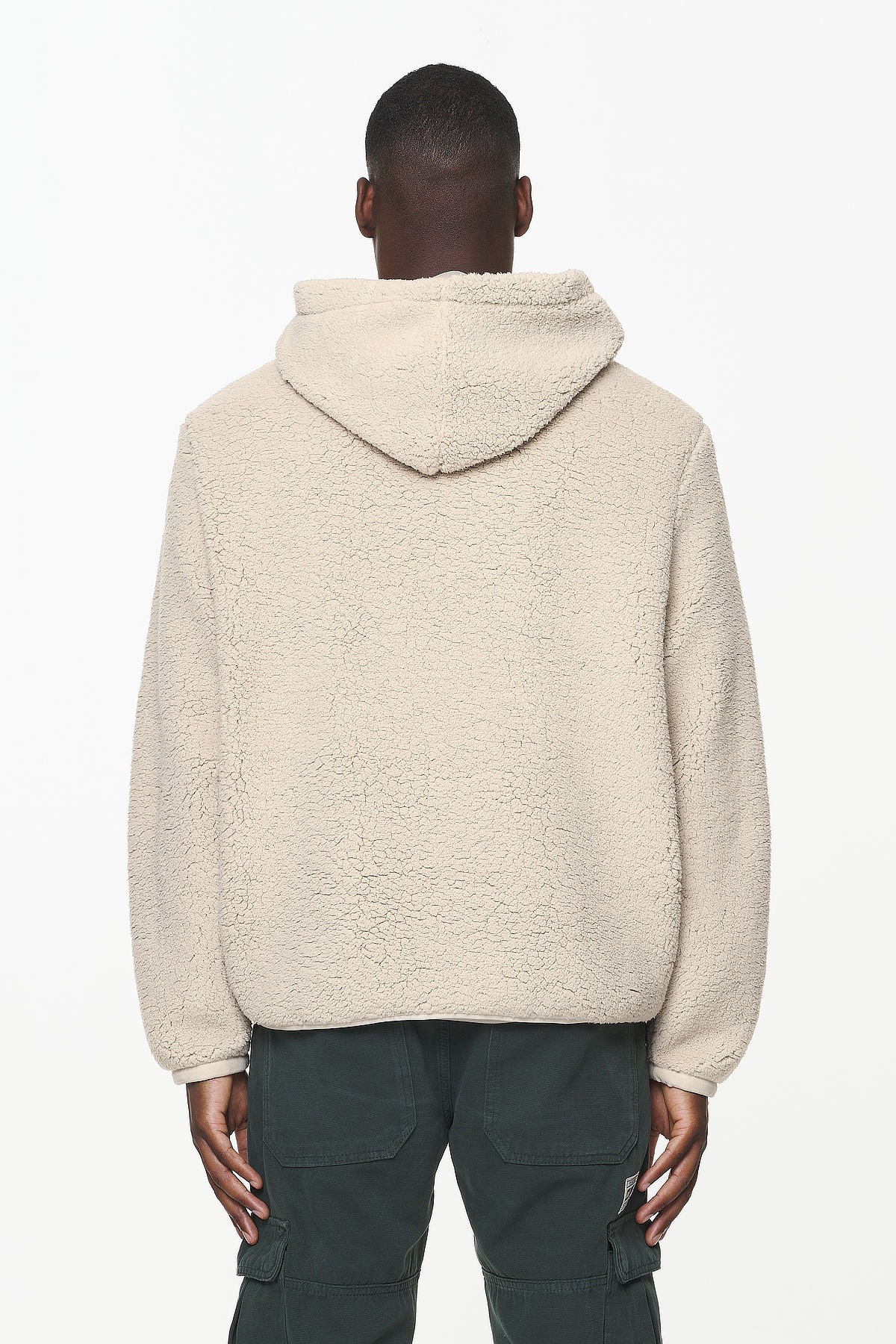 Pegador Clare Teddy Half Zip Hoodie Kingdom Beige Gegenansicht aus der Built to Last Kollektion für Herren