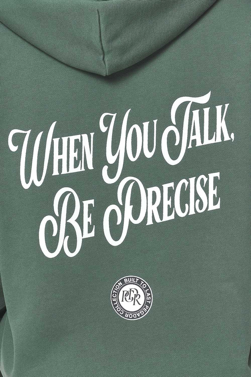 Pegador Lydney Oversized Hoodie Vintage Washed Garden Green Detailshot aus der Built to Last Kollektion für DaHerren