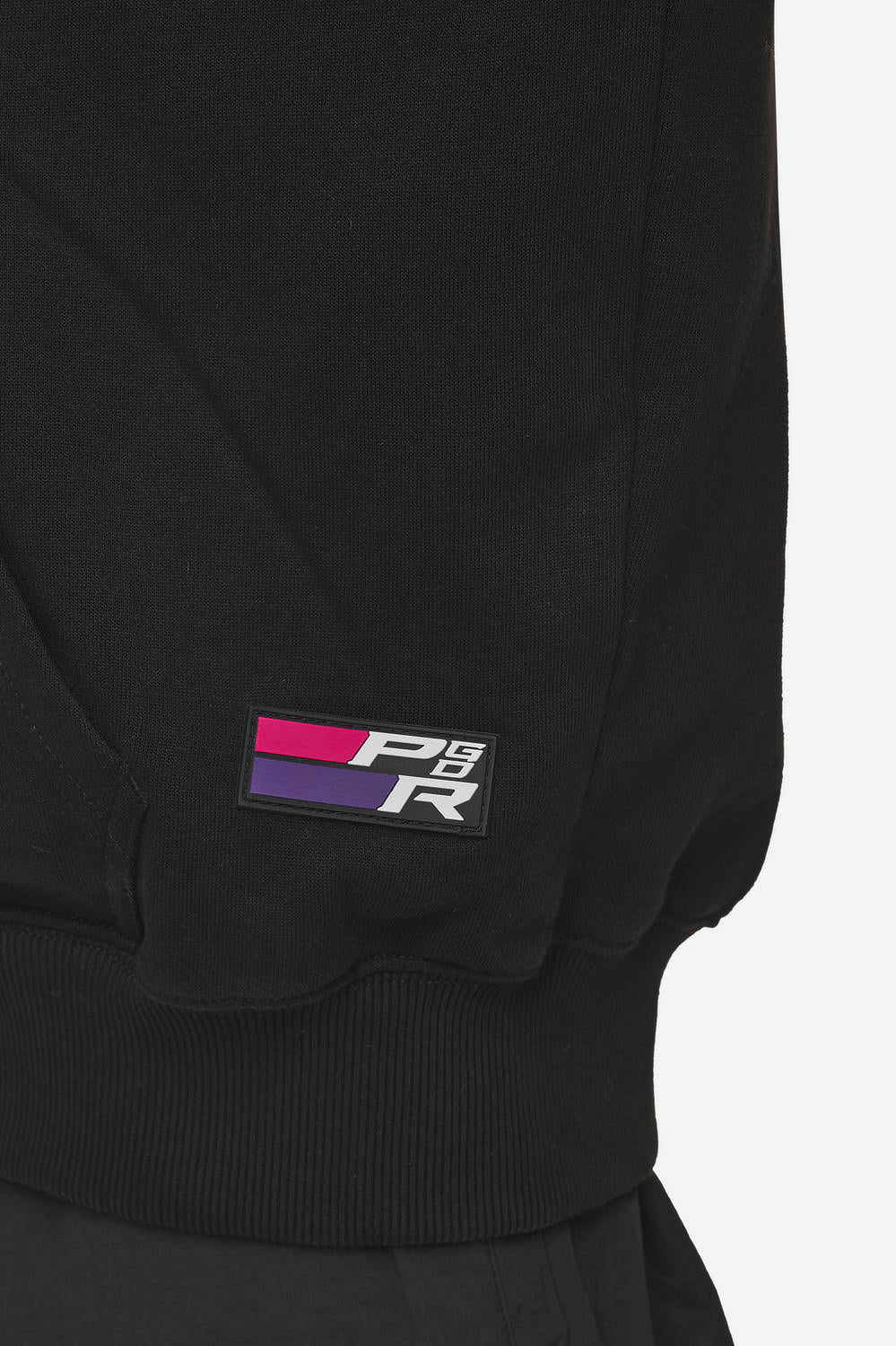 Pegador Clayton Oversized Sweat Jacket Washed Black Detailshot aus der Most Alive Kollektion für Herren