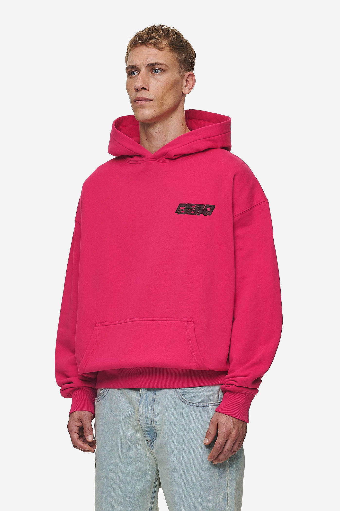 Pegador Doyer Oversized Hoodie Washed Virtual Pink Seitenansicht aus der Most Alive Kollektion für Herren