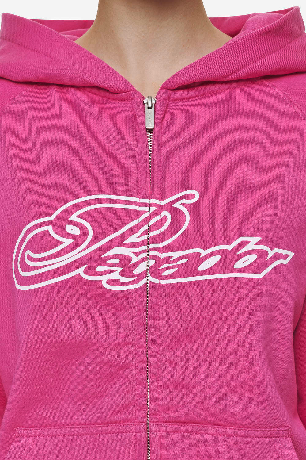 Pegador Anna Oversized Sweat Jacket Washed Digital Pink Detailshot aus der Most Alive Kollektion für DaHerren