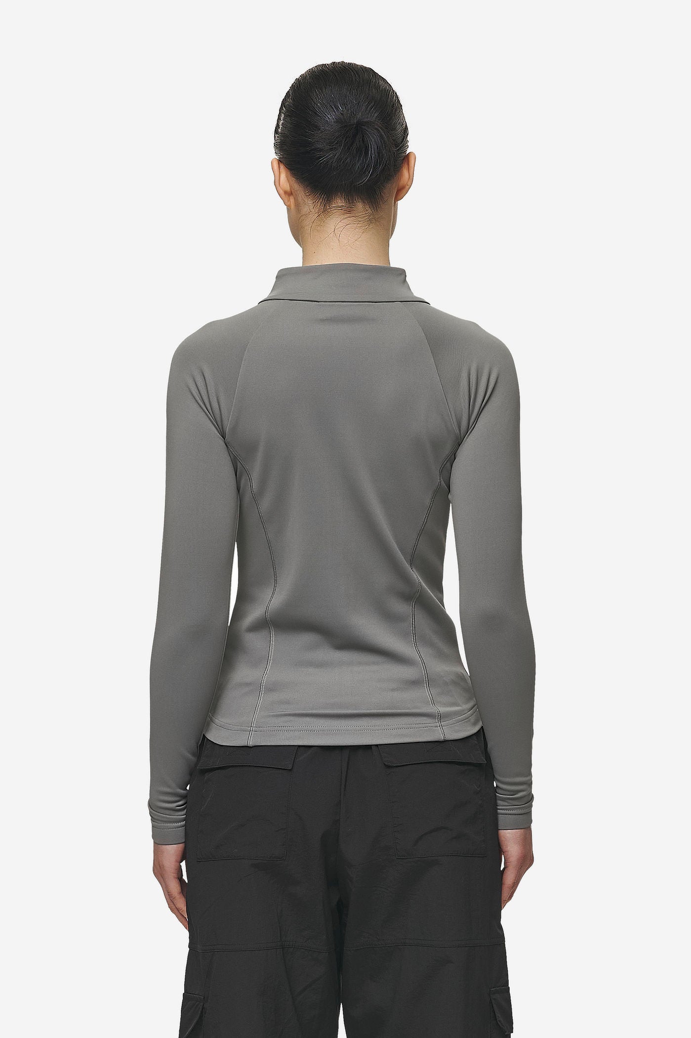 Pegador Tale Zip Longsleeve Deep Grey Gegenansicht aus der Most Alive Kollektion für DaHerren