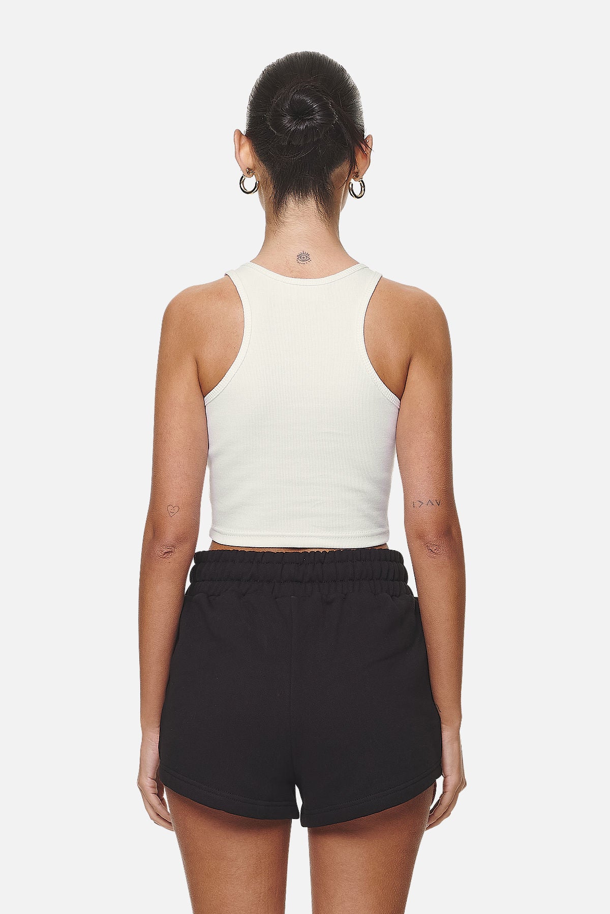 Pegador Ayla Crop Top Washed Coconut Milk Black Gegenansicht aus der Never Too Late Kollektion für DaHerren