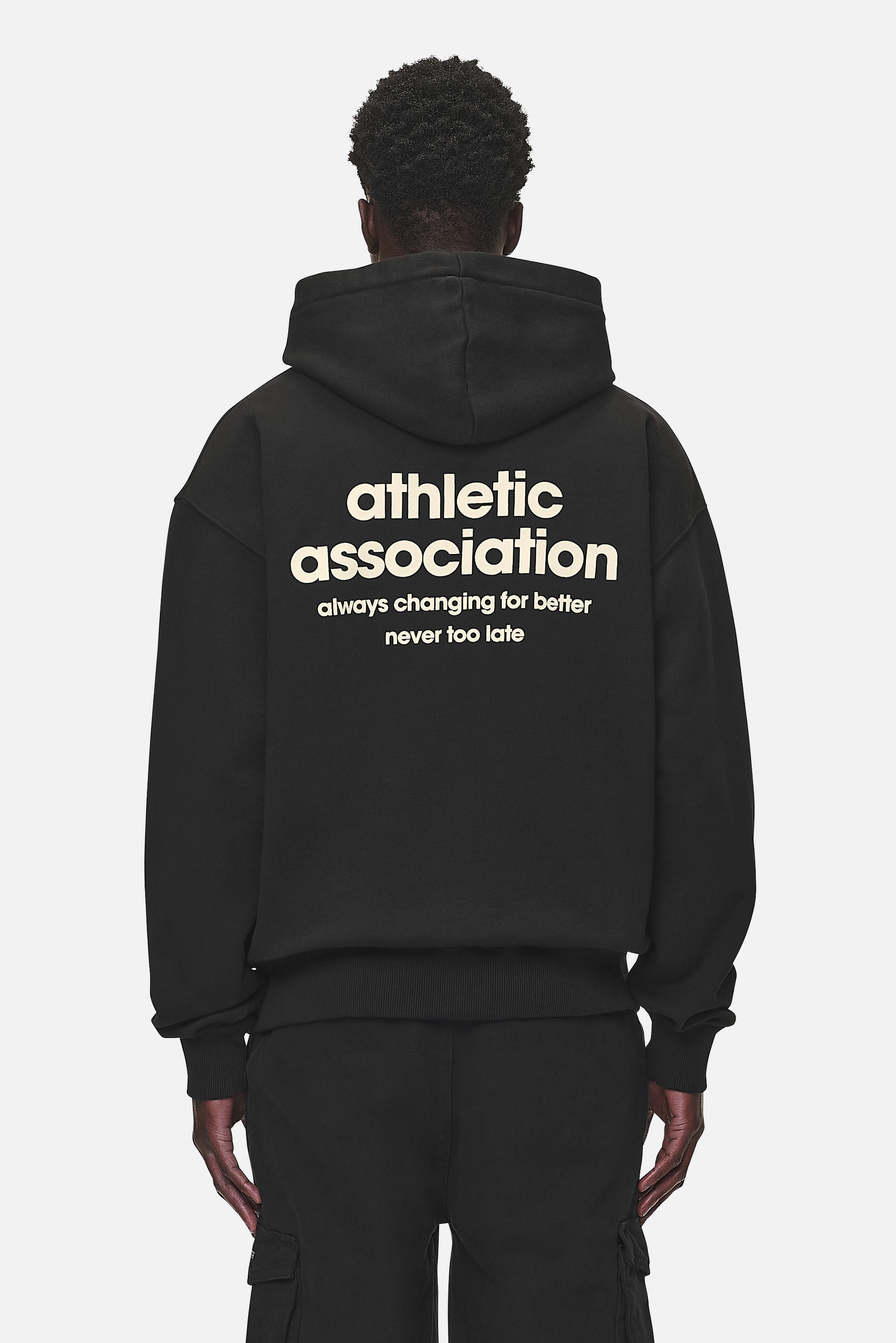 Pegador Alchar Oversized Sweat Jacket Washed Black Hauptansicht aus der Never Too Late Kollektion für Herren