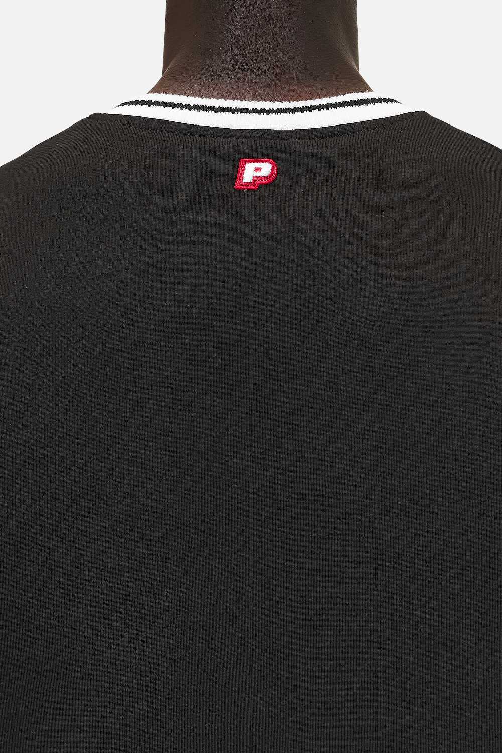 Pegador Marcy Oversized Sweat Vest Washed Black Detailshot aus der Never Too Late Kollektion für Herren