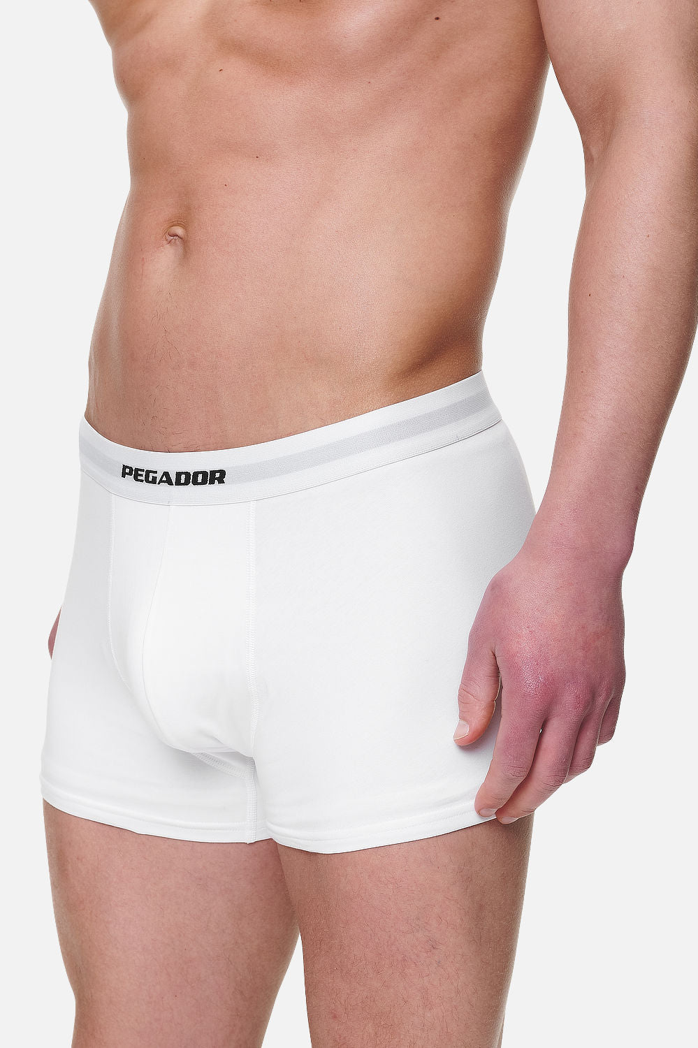 Pegador Camino Boxershorts Single Logo 3 Pack White White Gegenansicht aus der PEGADOR® Kollektion für Herren und Damen