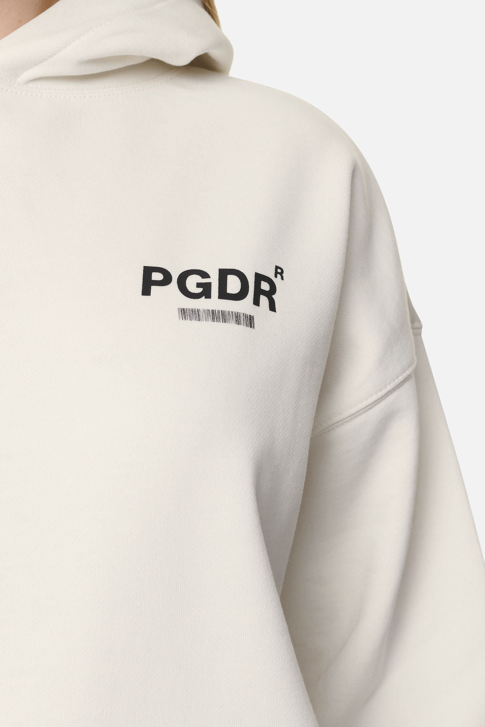 Pegador Cania Oversized Hoodie Washed Coconut Milk Detailshot aus der Never Too Late Kollektion für DaHerren