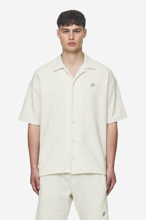 Pegador Libco Structured Knit Shirt Salty Cream Hauptansicht aus der Next Wave Kollektion für Herren