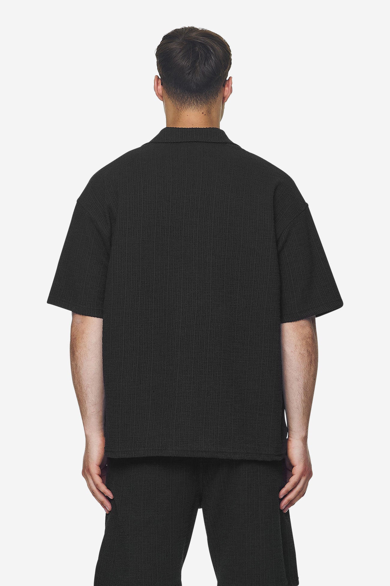 Pegador Libco Structured Knit Shirt Black Gegenansicht aus der Next Wave Kollektion für Herren