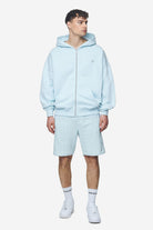 Pegador Leono Boxy Sweat Jacket Washed Baby Blue Baby Blue Ganzkörper Bild aus der Next Wave Kollektion für Herren