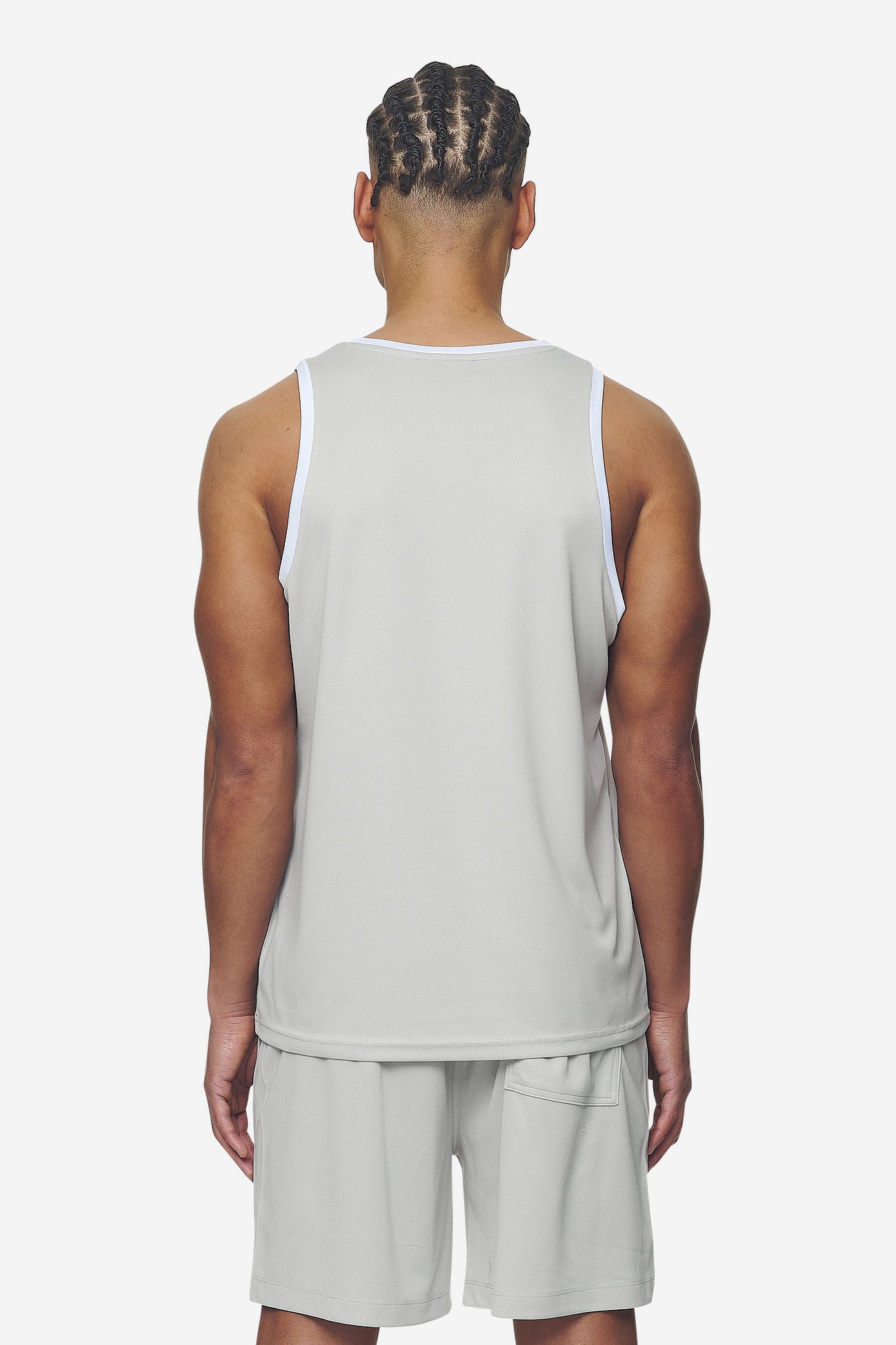 Pegador Tulare Mesh Tank Top Pearl Grey Gegenansicht aus der Next Wave Kollektion für Herren