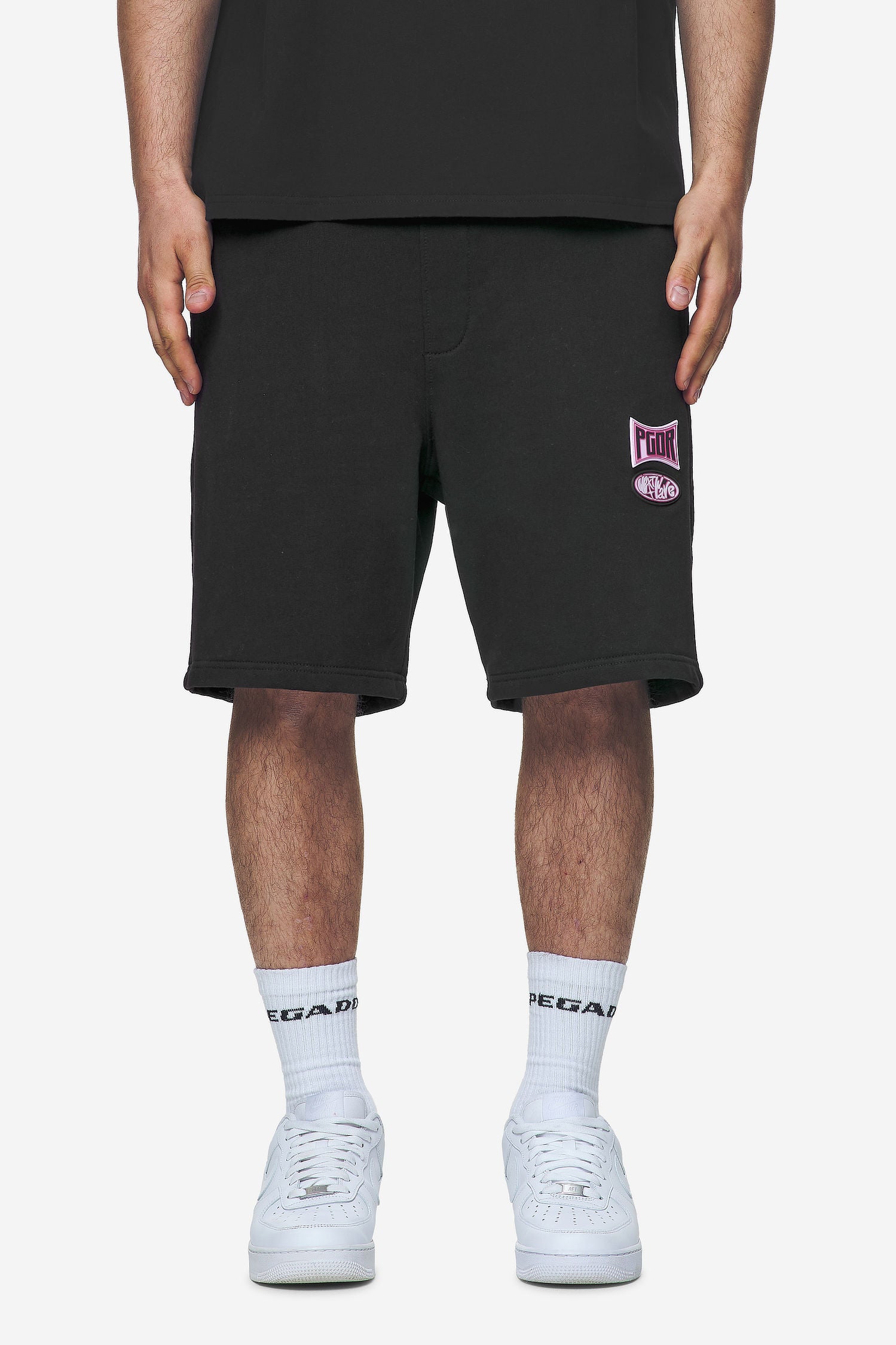 Pegador Keyes Terry Shorts Washed Black Hauptansicht aus der Next Wave Kollektion für Herren