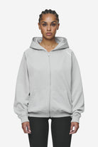 Pegador Gabi Oversized Sweat Jacket Washed Sky Grey Gegenansicht aus der Next Wave Kollektion für DaHerren