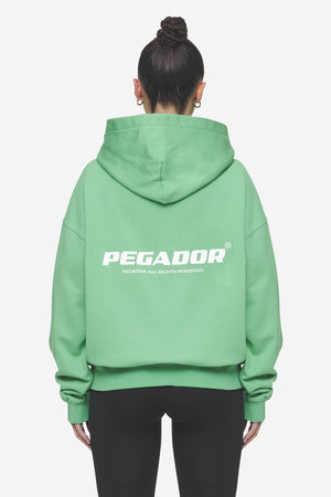 Pegador Atna Logo Oversized Hoodie Washed Peppermint Green White Hauptansicht aus der Next Wave Kollektion für DaHerren