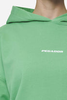 Pegador Atna Logo Oversized Hoodie Washed Peppermint Green White Detailshot aus der Next Wave Kollektion für DaHerren