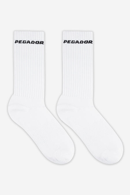 Side Logo Socks White (Single Pack)