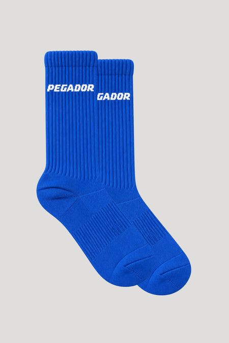 Side Logo Socks Deep Blue White (Single Pack)