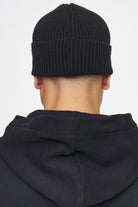 Pegador Burbank Knit Beanie Black White Seitenansicht aus der Ahead of Time Kollektion für Herren