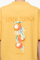 Pegador Brenda Heavy Oversized Tee Vintage Washed Golden Sun Detailshot aus der Finer Things Kollektion für DaHerren