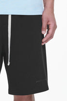 Pegador Logo Heavy Sweat Shorts Black Gum Detailshot aus der Last Minute Kollektion für Herren