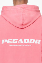 Pegador Colne Terry Logo Oversized Sweat Jacket Vintage Strawberry Detailshot aus der Last Minute Kollektion für Herren