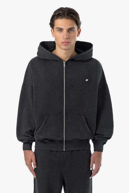 Leono Boxy Sweat Jacket Vintage Black