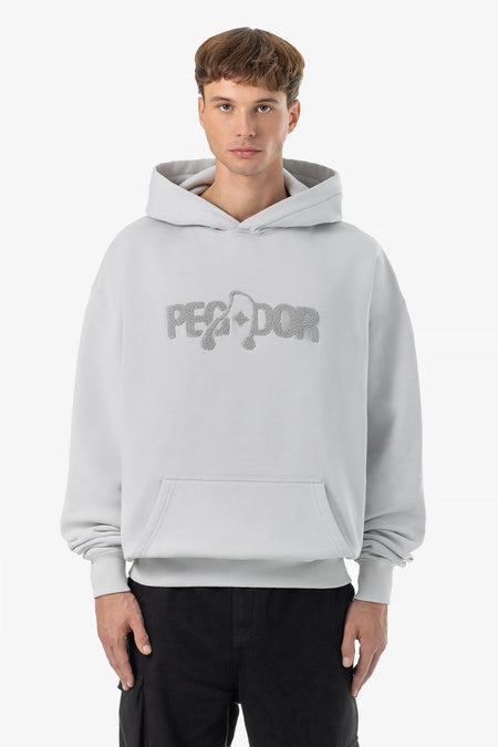 Grange Oversized Hoodie Washed Clear Grey