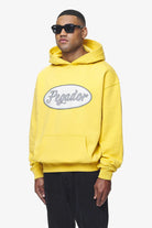 Pegador West Oversized Hoodie Vintage Washed Solar Yellow Gegenansicht aus der Trust The Process Kollektion für Herren