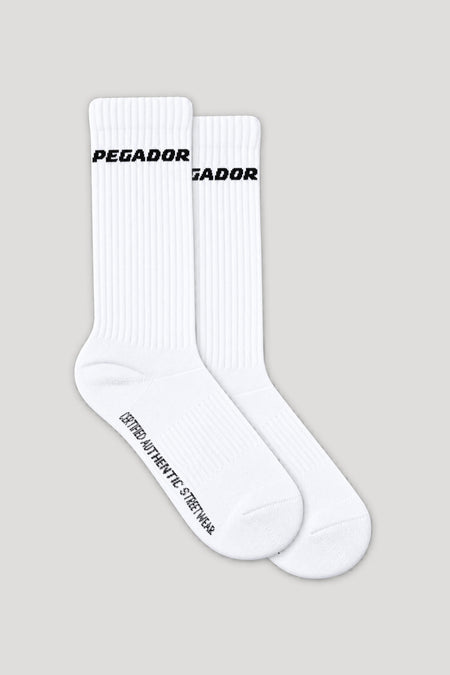 Certified Side Logo Socks White Black (Single Pack)