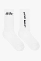 Pegador Life We Chose Socks White Black Hauptansicht aus der Life We Chose Kollektion für Herren