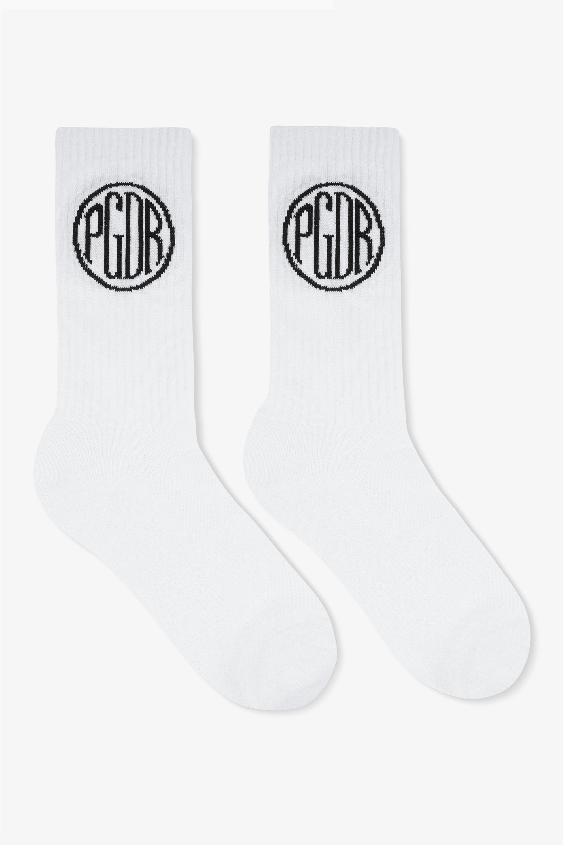 Pegador Finlay Socks White Black Hauptansicht aus der Finer Things Kollektion für Herren