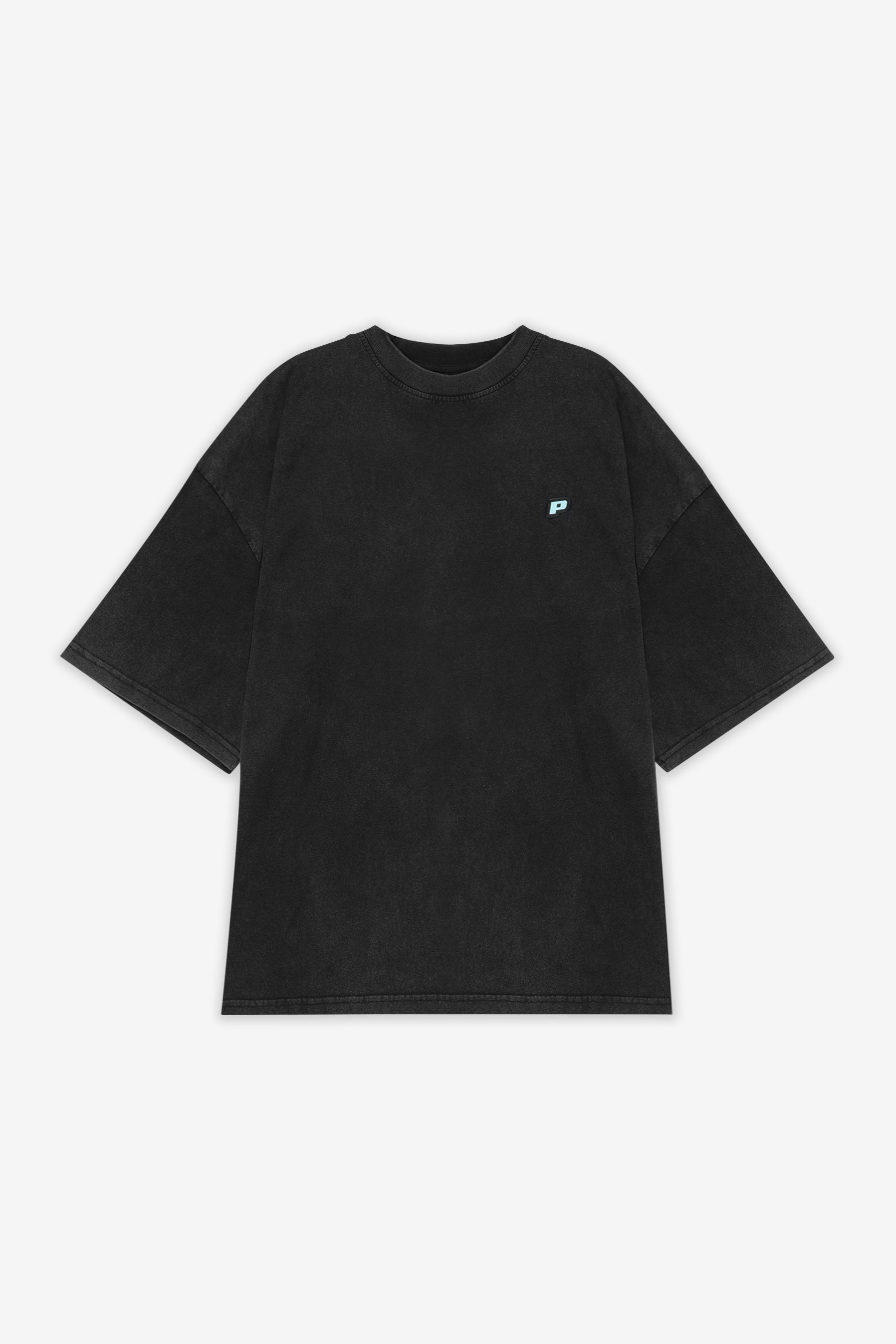 Pegador Leono Boxy Tee Vintage Black Sky Blue Gum Detailshot aus der High summer Kollektion für Herren