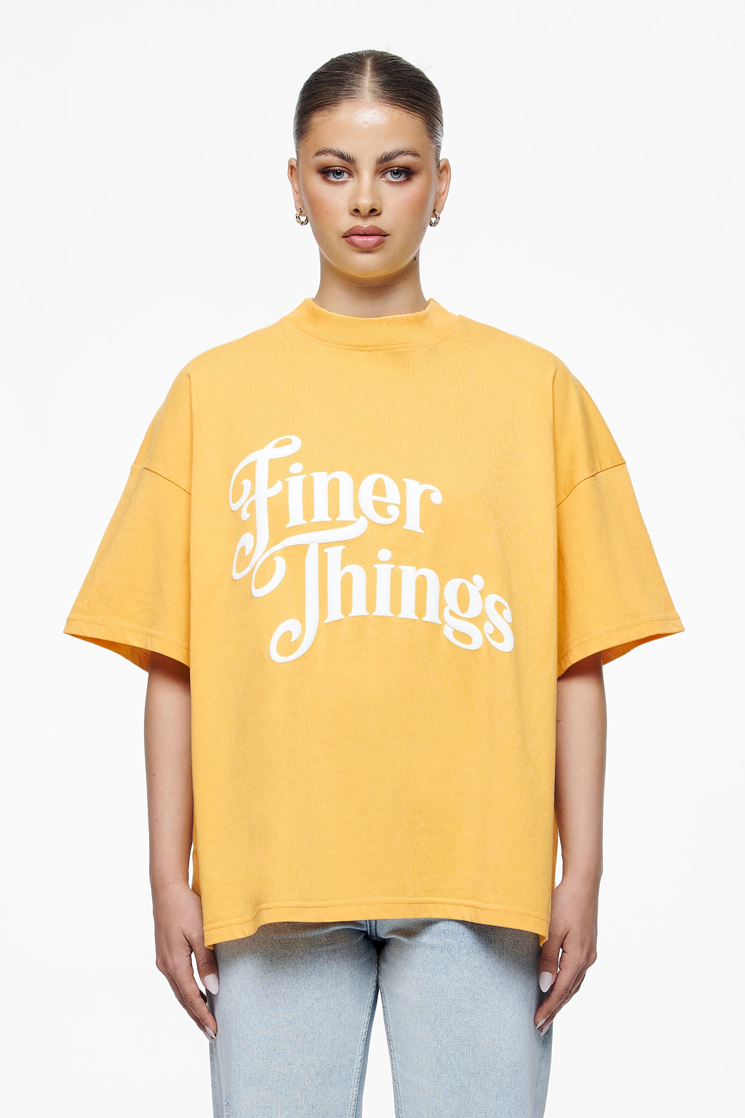 Pegador Birca Heavy Oversized Tee Vintage Washed Golden Sun Hauptansicht aus der Finer Things Kollektion für DaHerren