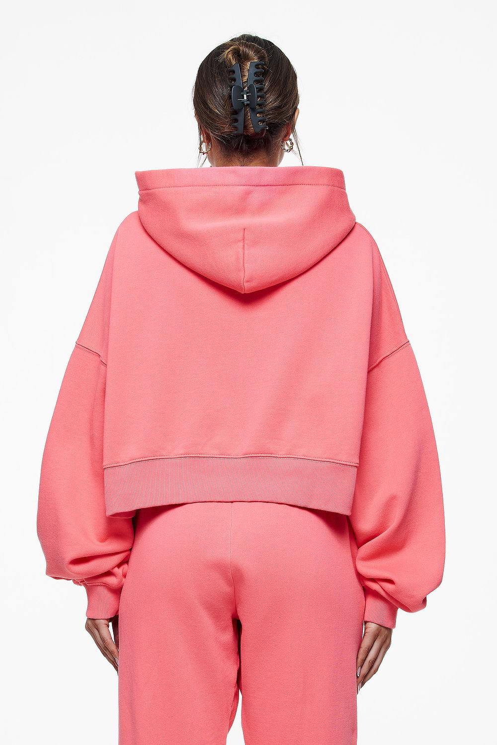 Pegador Salita Oversized Cropped Hoodie Vintage Washed Strawberry Gum Gegenansicht aus der Finer Things Kollektion für DaHerren