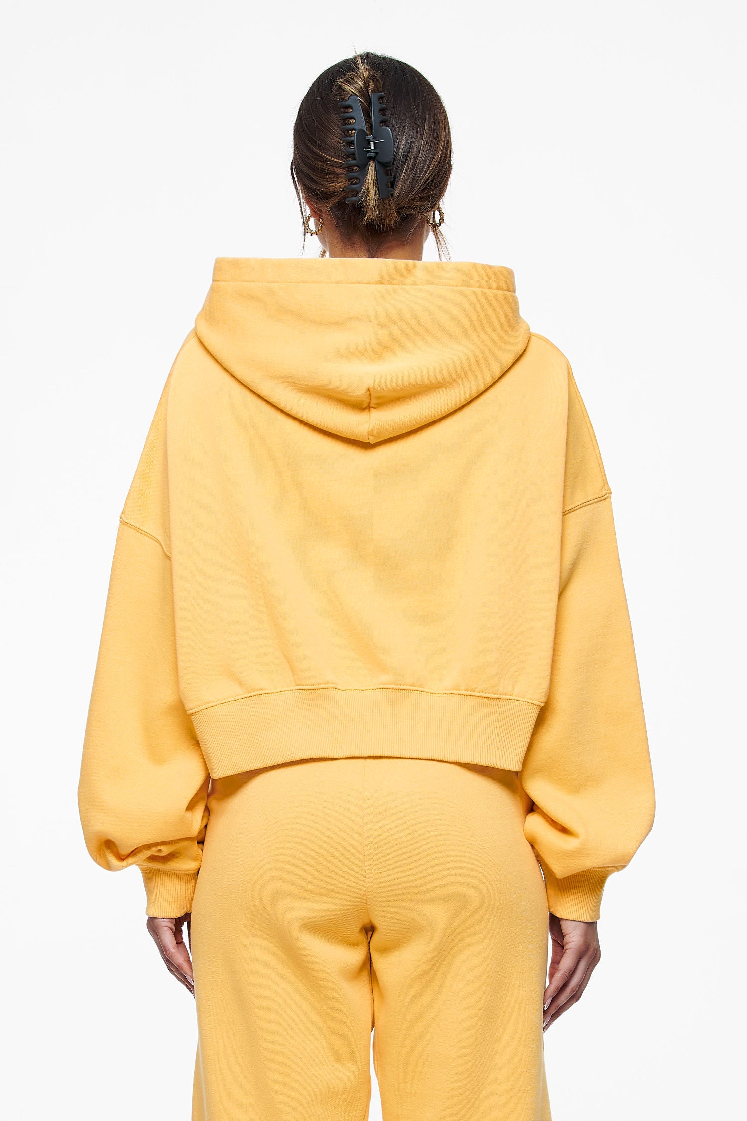 Pegador Salita Oversized Cropped Hoodie Vintage Washed Golden Sun Gum Gegenansicht aus der Finer Things Kollektion für DaHerren