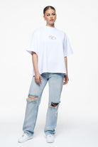 Pegador Sovana Heavy Oversized Tee White Ganzkörper Bild aus der Finer Things Kollektion für DaHerren