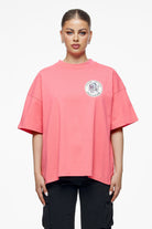 Pegador Stia Heavy Oversized Tee Vintage Washed Strawberry Seitenansicht aus der Finer Things Kollektion für DaHerren