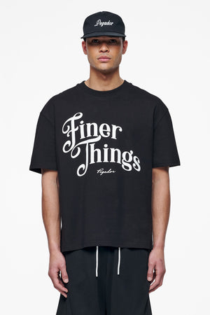 Pegador Kirk Oversized Tee Black Hauptansicht aus der Finer Things Kollektion für Herren