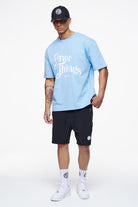 Pegador Kirk Oversized Tee Vintage Washed Riviera Blue Ganzkörper Bild aus der Finer Things Kollektion für Herren