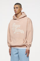 Pegador Kirk Oversized Hoodie Vintage Washed Tuscan Rose Seitenansicht aus der Finer Things Kollektion für Herren