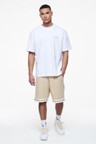 Pegador Leander Oversized Tee White Ganzkörper Bild aus der Finer Things Kollektion für Herren