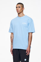 Pegador Leander Oversized Tee Vintage Washed Riviera Blue Gegenansicht aus der Finer Things Kollektion für Herren